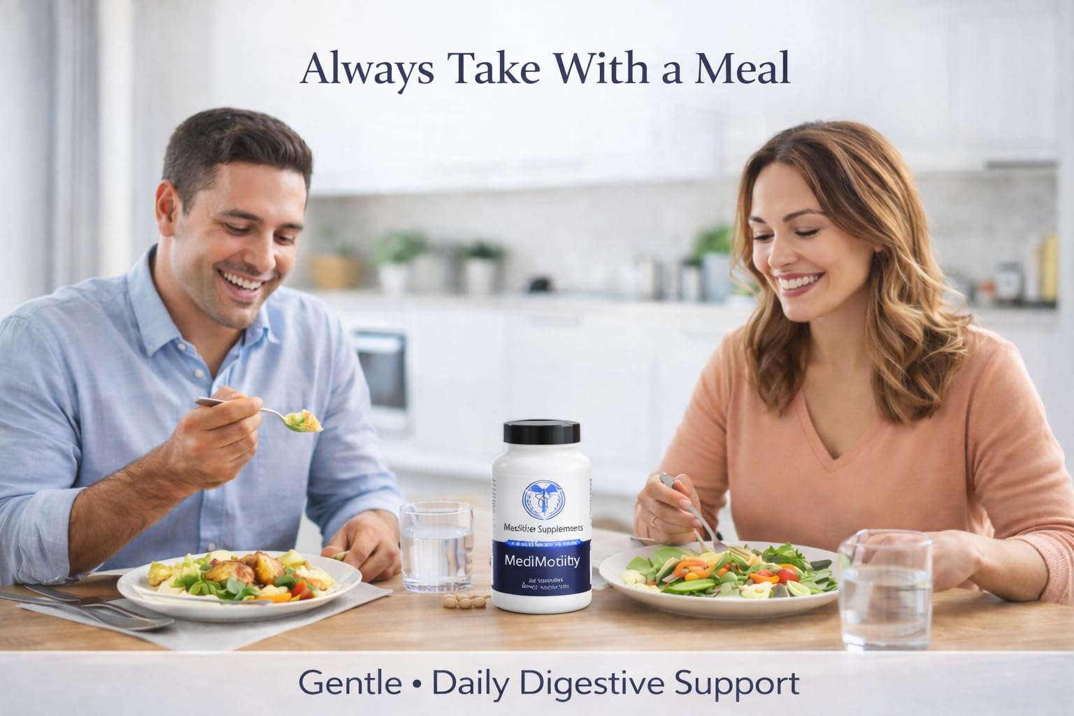 MediVite Supplements MediMotility 60ct – Physician-Approved Supplement for Healthy Gut Motility & Digestive Function – with Ginger Root & Artichoke Extract