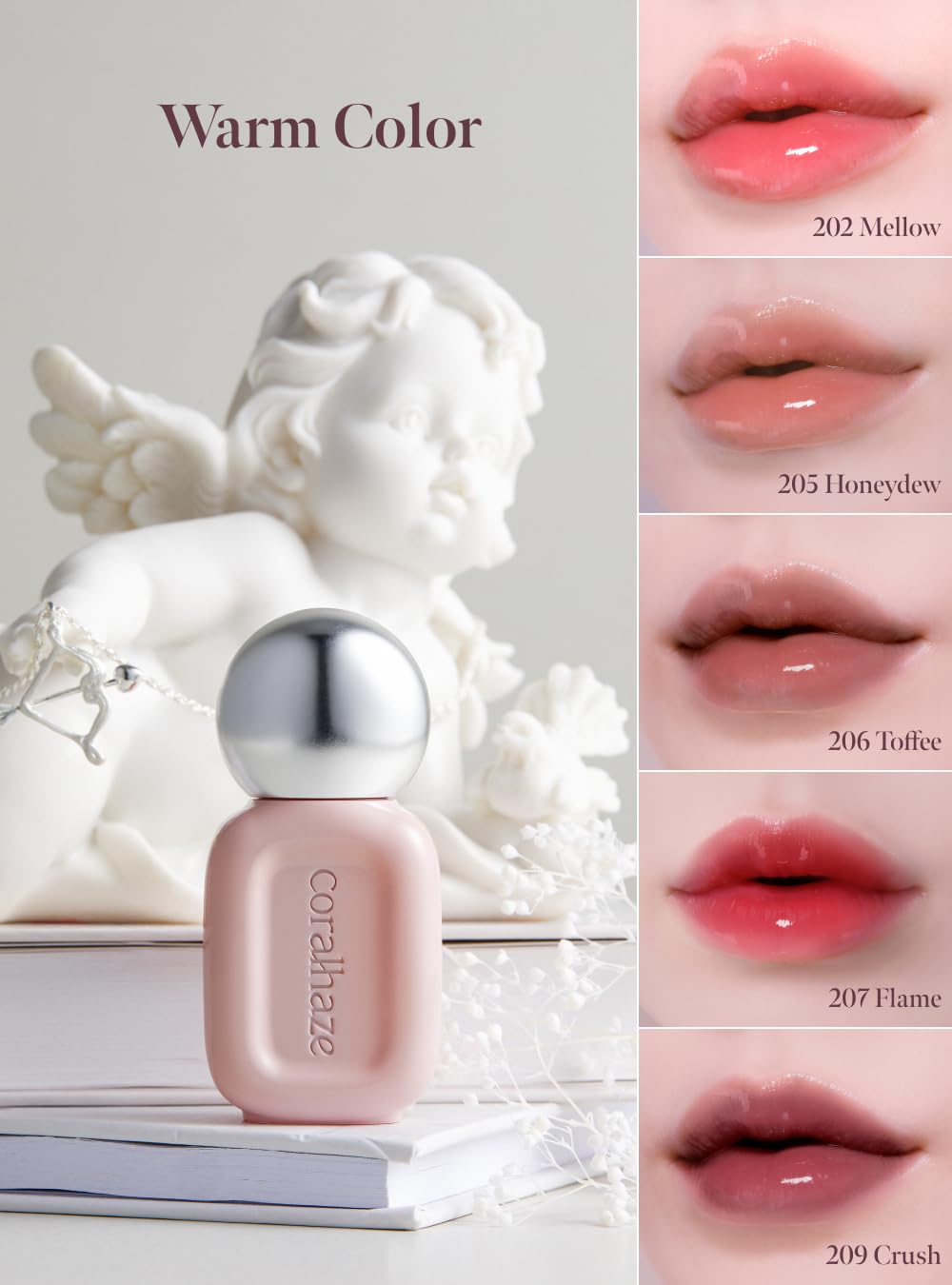 CORALHAZE Dew Drop Tint #210 Abyss 4.5g, Glossy, Lightweight Lip Stain, Glass-Like, High Shine, Moisturizing Lip Oil, Long Lasting Color, Hydrating Gloss, Dewy Finish, Korean Beauty Makeup CORALHAZEBuy Supplements Australia