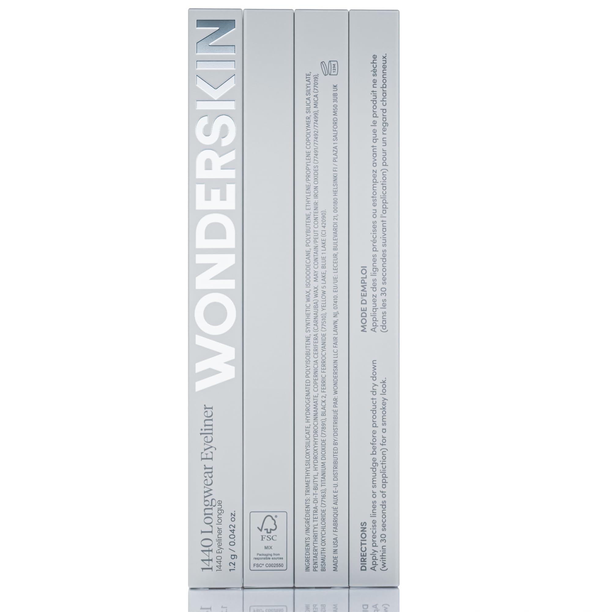 Wonderskin Eyeliner Pencil, 1440 Longwear Blue Purple Eyeliner Pencil - Waterproof, Sharpenable & Smudge Proof