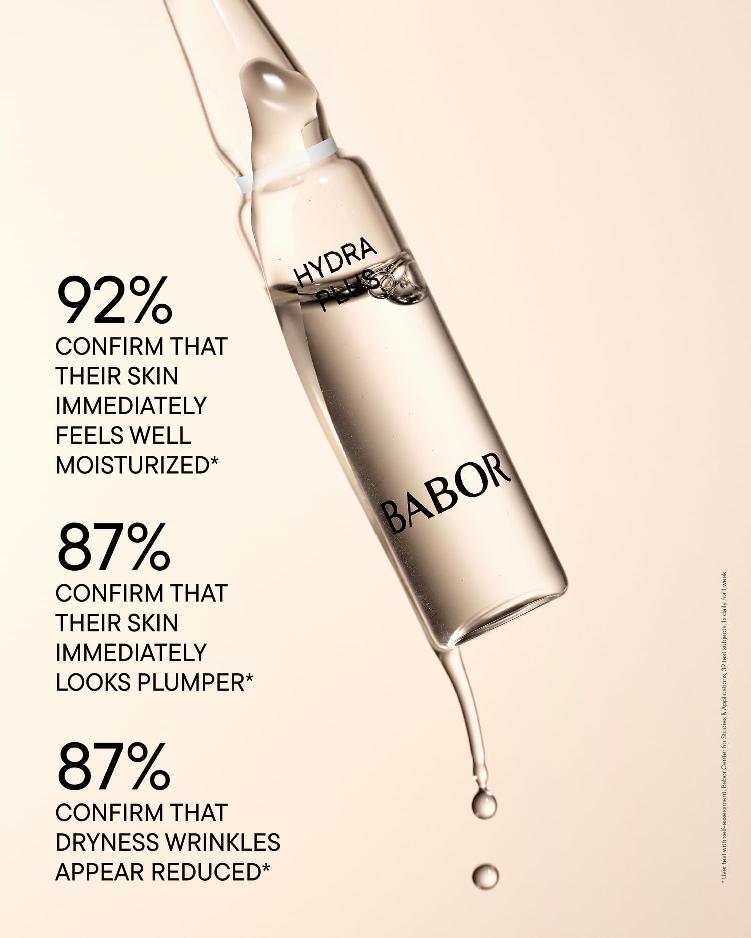 BABOR Hydra Plus Ampoule Concentrate, Moisturizing Skincare Capsule, Hyaluronic Acid Serum, Deeply Nourish to Plump and Smooth Skin,