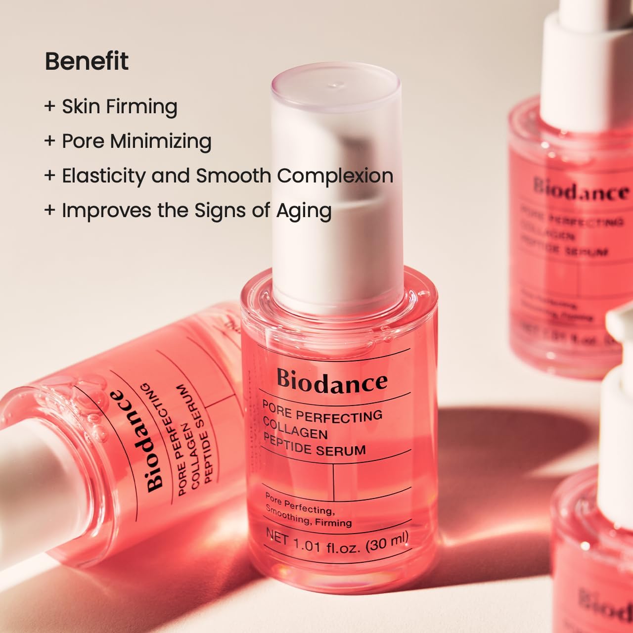 BIODANCE Pore Perfecting Collagen Peptide Serum, Skin Firming & Radiance, Plumping,