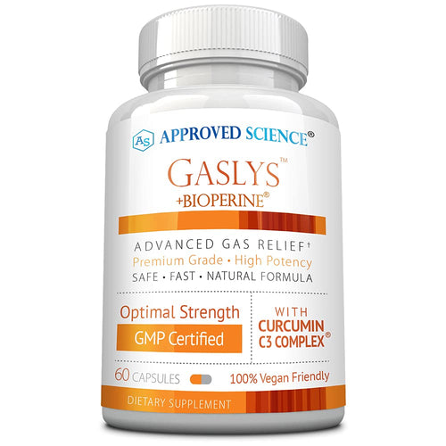 Approved Science® Gaslys™ - Soothe Digestive Tract, Alleviates Gas and Stomach Cramps - Artichoke Powder, Ginger, Fennel Seed - 60 Count - Pack of 1 Approved Science buy supplements Au