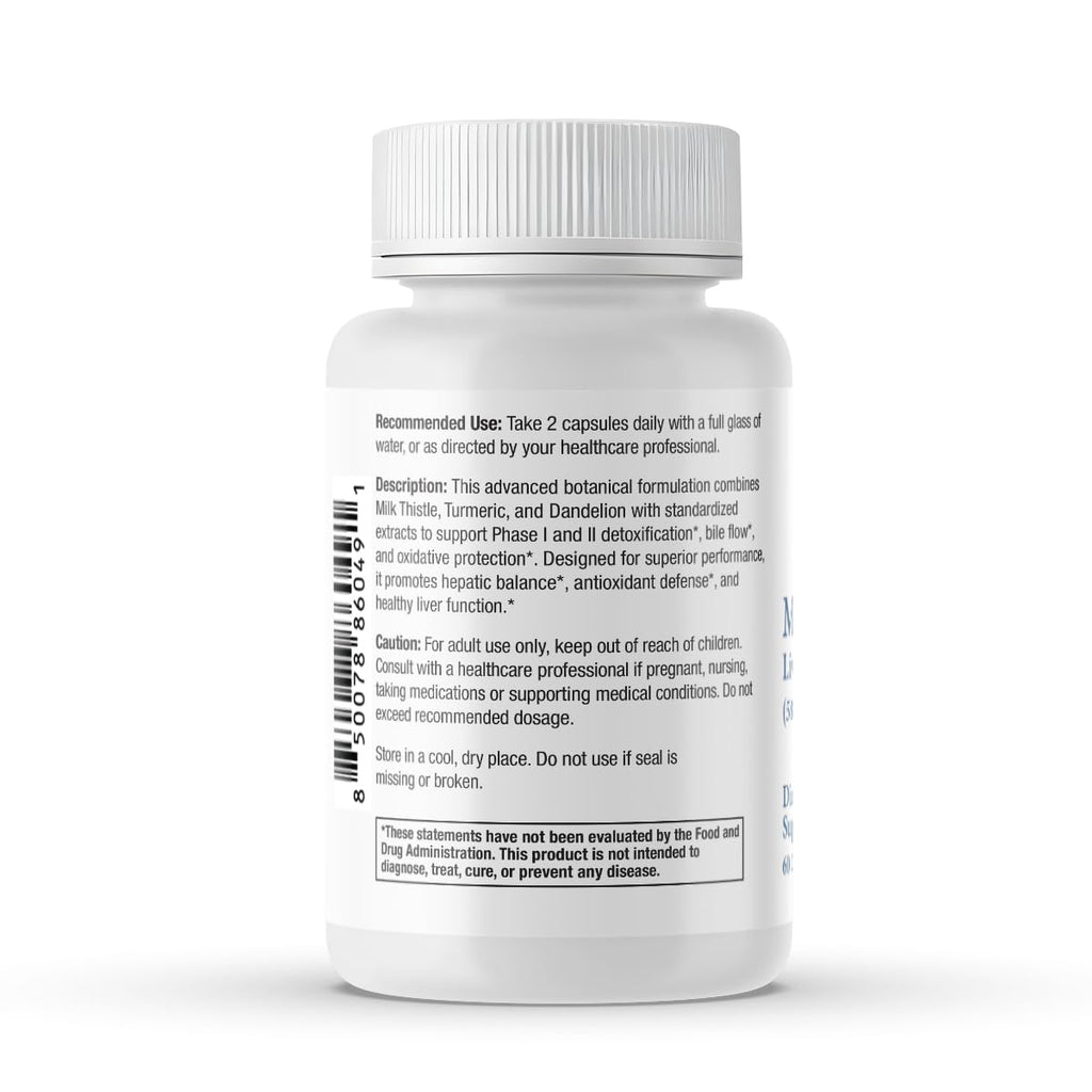 Milk Thistle Liver Detox Complex – Clinical-Grade Liver Support Supplement with Turmeric, Dandelion, Beet, Picrorhiza, Black Pepper – Phase I & II Detox