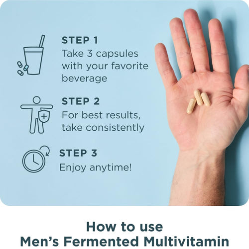 Ancient Nutrition Multivitamin for Men, Men's Fermented Multivitamin with Methylated Vitamin A, C, D, E, K, Zinc & Magnesium, Immune Support, Vegan, 60 Ct Ancient Nutrition buy supplements Au