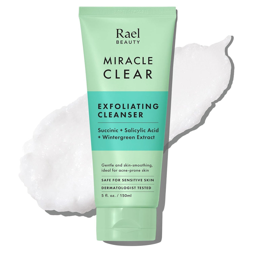 Rael Miracle Clear Facial Cleanser – Makeup Remover, Daily Face Wash, Gentle Deep Pore Cleansing Korean Skin Care for Oily