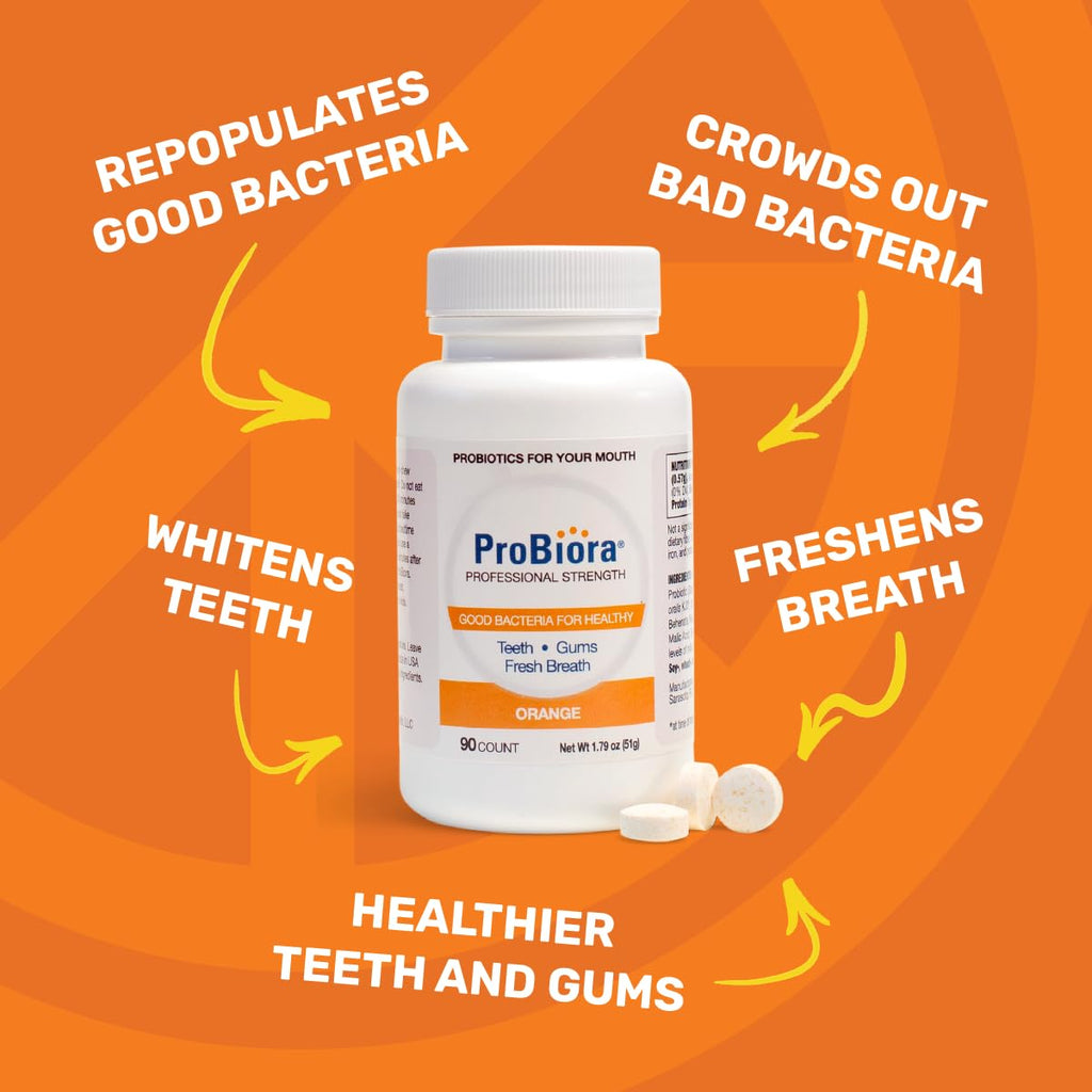 ProBiora Professional Strength Oral Probiotics for Teeth and Gums | Dental Probiotic for Oral Health | Bad Breath Treatment for Adults | Tooth Whitening