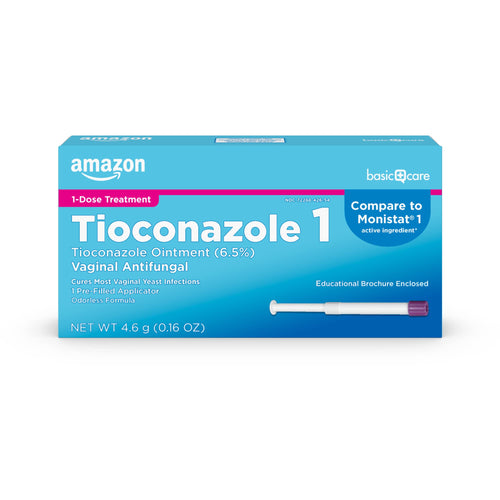 Amazon Basic Care Tioconazole Ointment 6.5 Percent, 1-Dose Yeast Infection Treatment For Women, Fast Acting Relief, Pre-Filled Applicator, Odorless Formula, 0.16 ounce (Pack of 1) Amazon Basic Care buy supplements Au