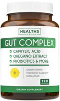 Candida Support (120 Capsules) - Caprylic Acid, Oregano Oil & Probiotics Help Maintain Already Normal Levels of Yeast and Candida - Vegetarian