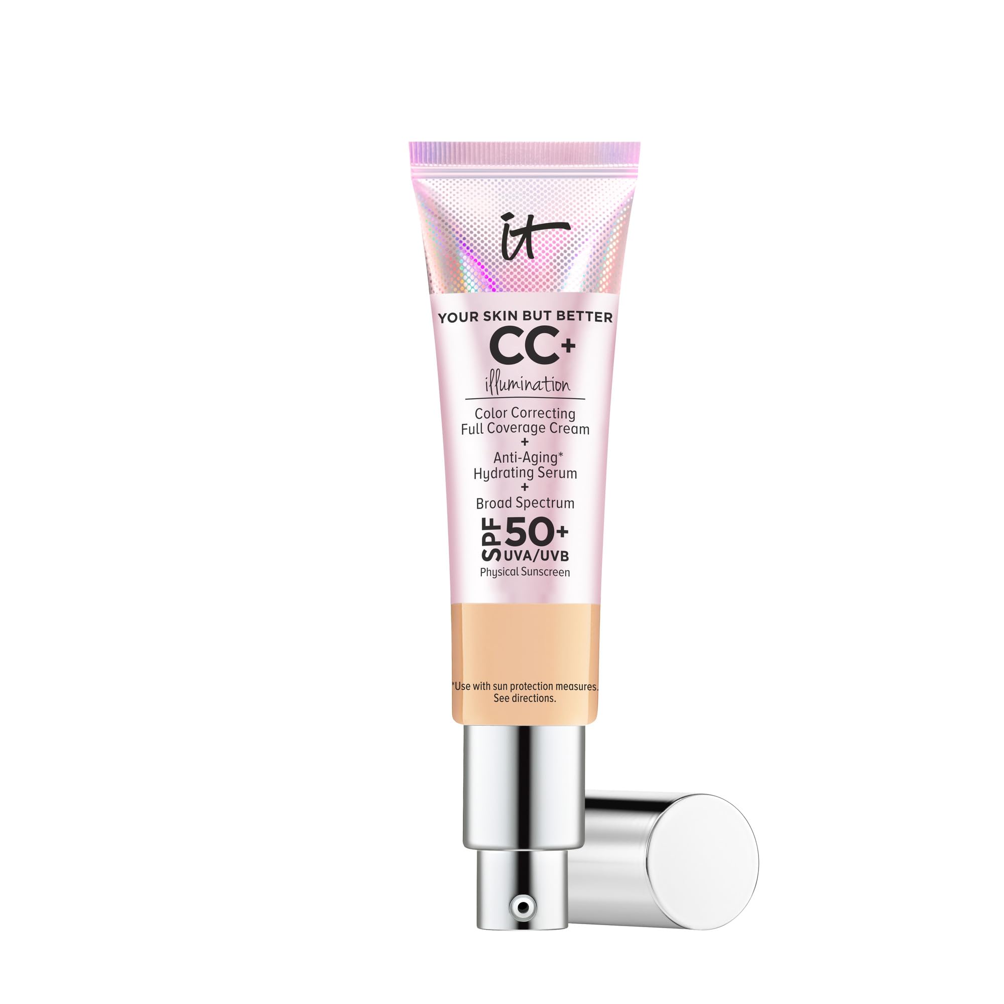 IT Cosmetics CC+ Cream Illumination (Medium) - Radiant Full Coverage Foundation With SPF 50+, Color Corrector & Hydrating Anti-Aging Serum, Hydrolyzed Collagen + Peptides - 1.08 fl oz IT CosmeticsBuy Supplements Australia