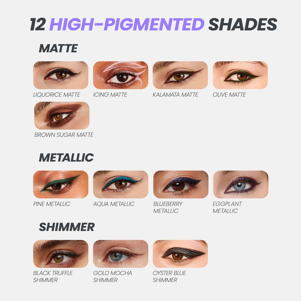 Wonderskin Eyeliner Pencil, 1440 Longwear Brown Eyeliner Pencil - Waterproof, Sharpenable & Smudge Proof (Kalamata)