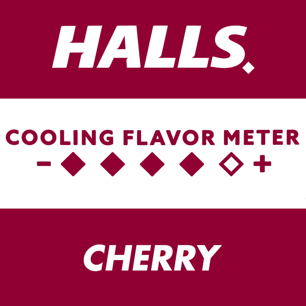 HALLS Cough and Throat Relief Cherry Cough Drops, Bulk Pack, 200 Drops