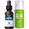 Ebanel Bundle of Hyaluronic Acid Serum and 30% AHA 2% BHA Chemical Peel Exfoliant Gel