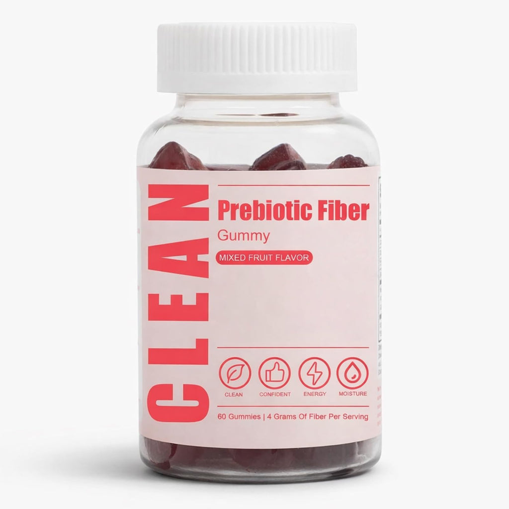6525080 Clean Prebiotic Fiber Gummy, Clean Fiber Gummies for Men, Men Prebiotic Supplement for Digestive Gut Health, Non-GMO, 60 Gummies - FENGGESTORE20
