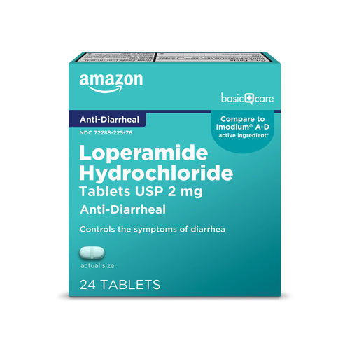 Amazon Basic Care Loperamide Hydrochloride Tablets, 2 mg, Anti-Diarrheal, 24 Count (Pack of 1) Amazon Basic Care buy supplements Au