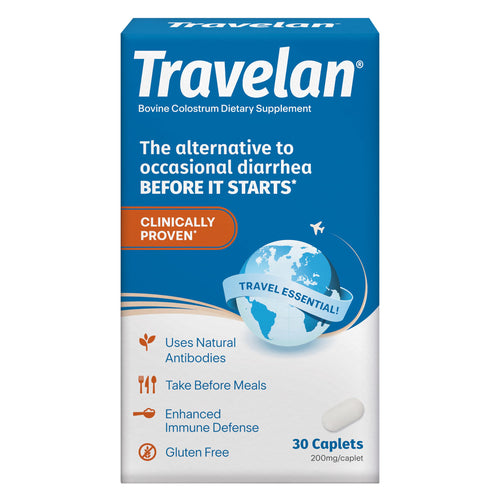 Anti Diarrhea Pills Help Prevent Traveler’s Diarrhea Before It Starts, Clinically Proven, Travel Essentials, Drug-Free Colostrum, Natural Digestive and Immune Support Supplement, 30 Count Travelan buy supplements Au