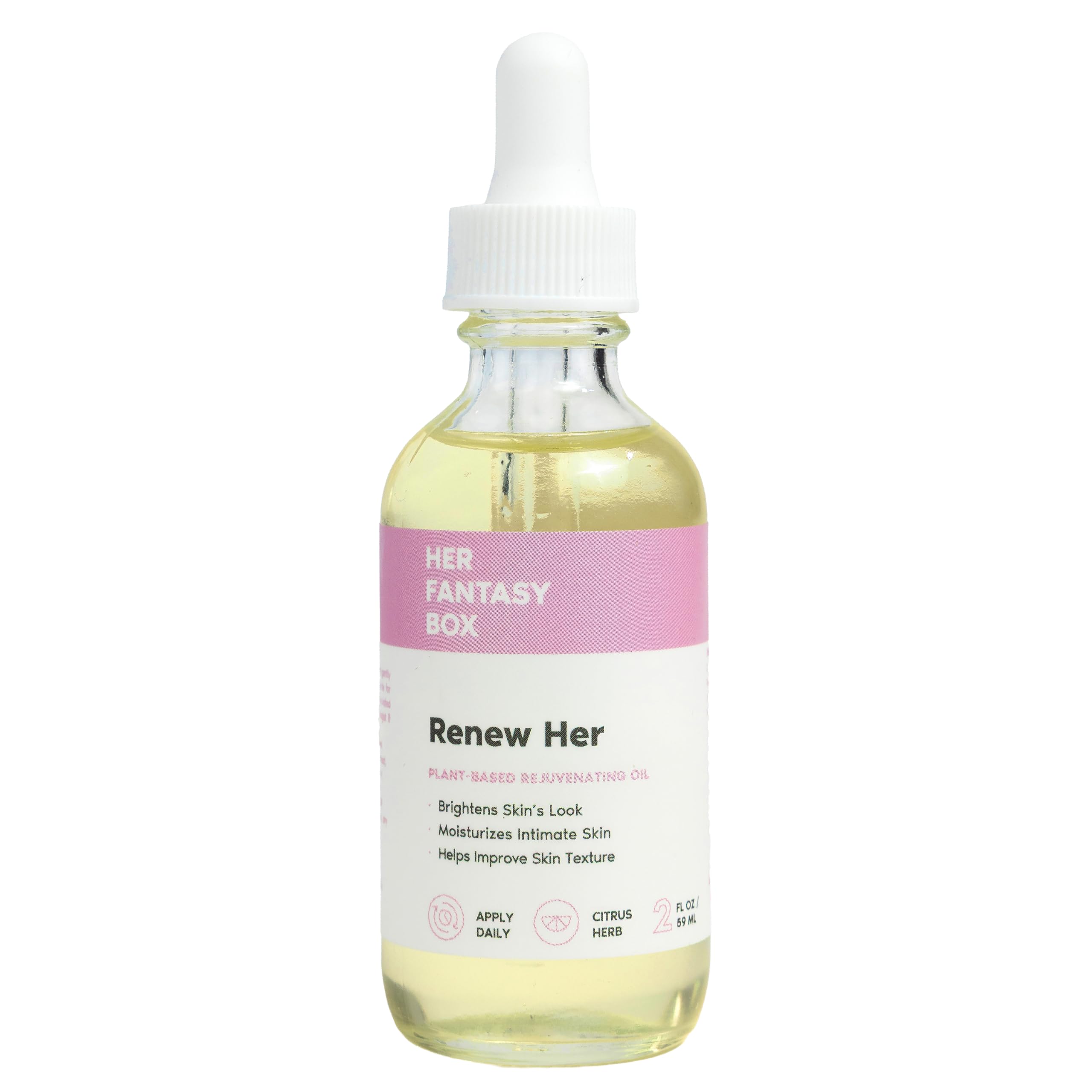 Her Fantasy Box Renew Her | Natural Rejuvenating Yoni Oil for Dark Spots, Ingrown Hair, and Skin Brightening - Nourishing