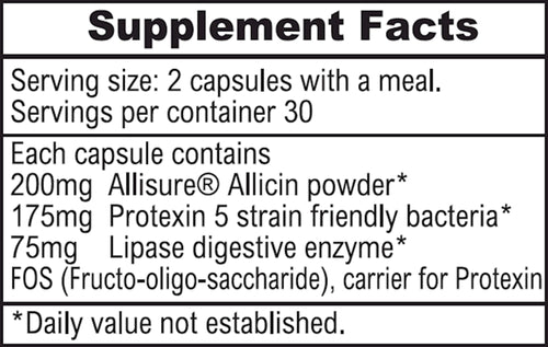 ALLIMAX Pre Pro - 60 Caps. Stabilized allicin Plus prebiotics, probiotics and Digestive enzymes. ALLIMAXBuy Supplements Australia