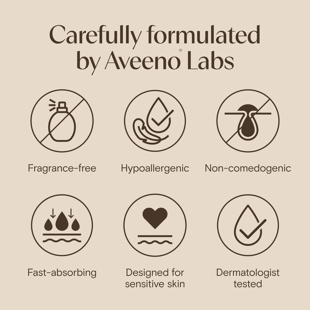 Aveeno Calm + Restore Triple Oat Hydrating Face Serum for Sensitive Skin, Gentle Lightweight Hydrating Serum for Face Instantly Smooths Skin,