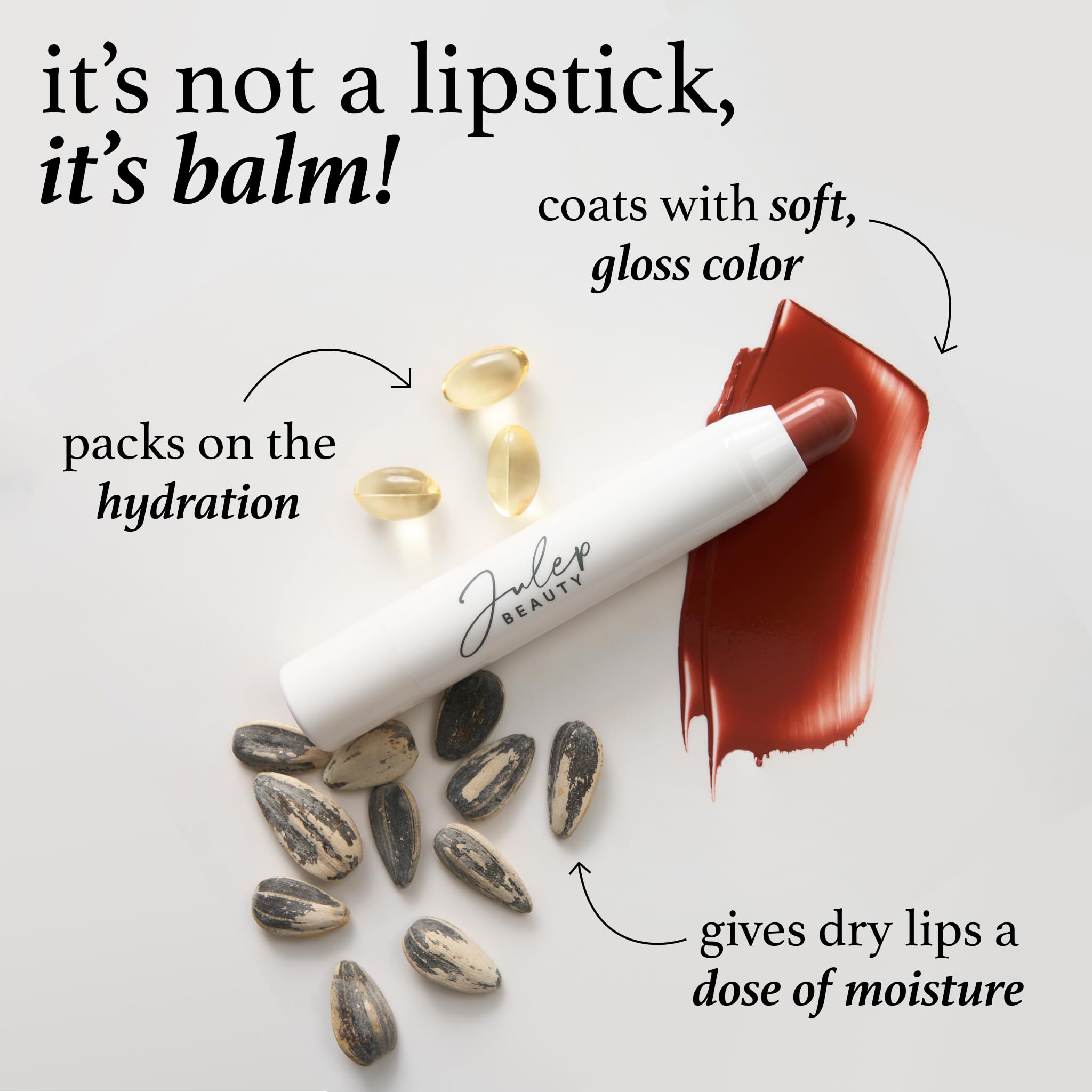 Julep It's Balm: Tinted Lip Balm + Buildable Lip Color - Vintage Mauve - Natural Gloss Finish - Hydrating Vitamin E Core - Vegan JulepBuy Supplements Australia