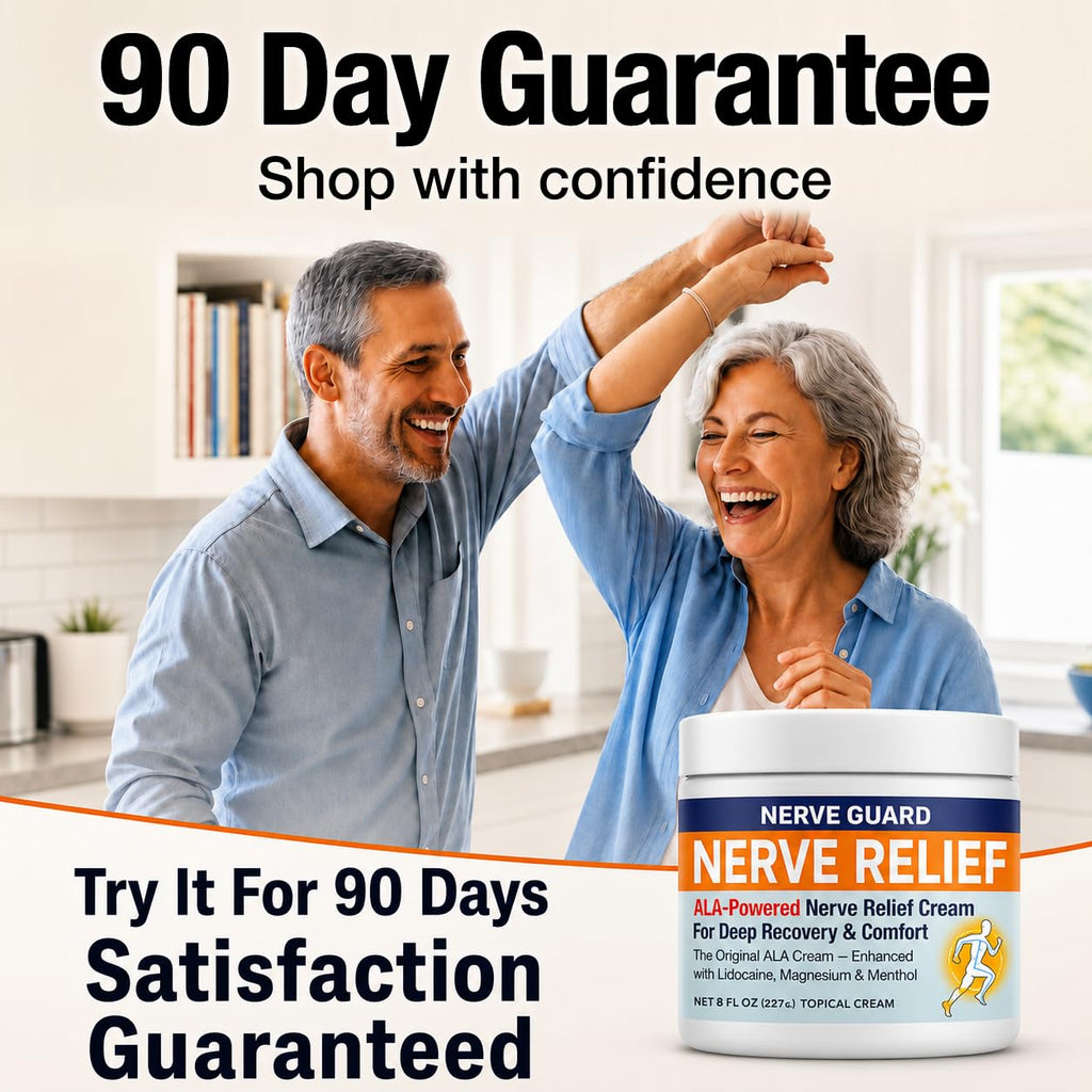 Neuropathy Cream – XL 8 oz – Maximum Strength Nerve Relief Cream for Feet Hands Legs Toes & Back – Fast Acting Relief with Menthol, Magnesium, ALA, Arnica –