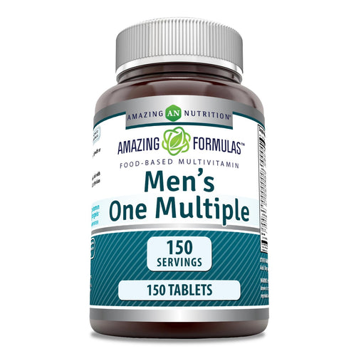 Amazing Formulas Men's One Multivitamin Supplement | Food Based | 150 Tablets | Perfect Blend of Vitamins, Minerals & Probiotics | Non-GMO | Gluten-Free | Made in USA Amazing NutritionBuy Supplements Australia