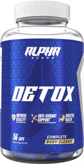 Alpha Supps Detox 14 Day Full Body Cleanse & Gut Support - Natural Detoxify Formula for Women & Men with Cascara Sagrada, Psyllium Husk & Senna Leaf