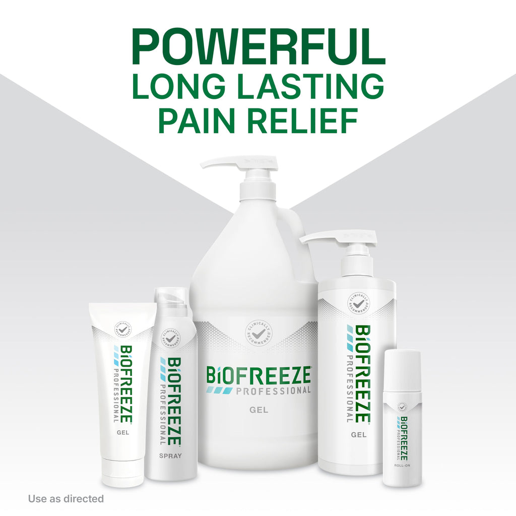 Biofreeze Professional Pain Relief Roll On, Travel Size Arthritis Discomfort Reliever, Fast Acting & Long Lasting Formula, Cooling Menthol Gel 3 Fl Oz (Pack of 3) BiofreezeBuy Supplements Australia