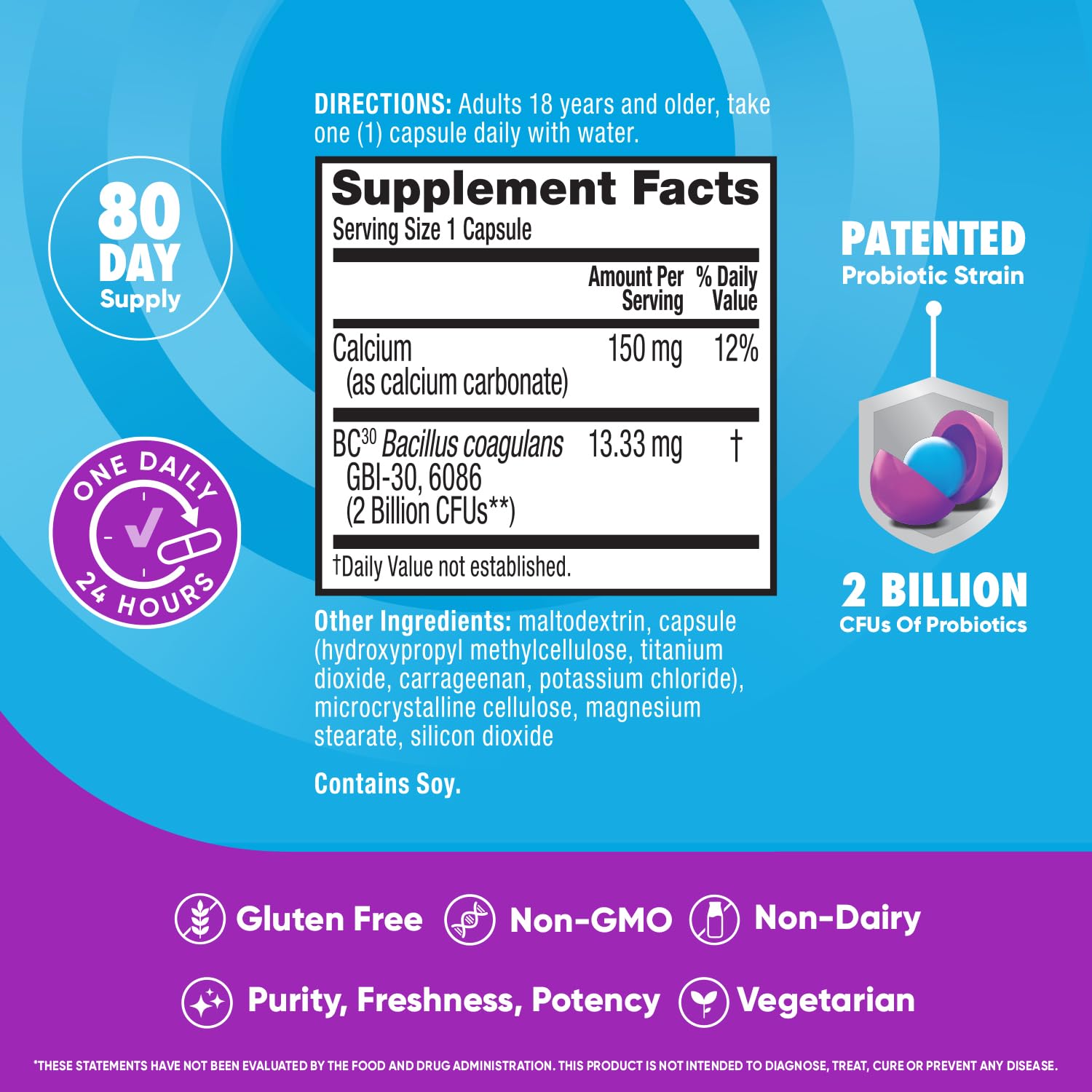 Digestive Advantage Probiotics for Digestive Health, Daily Probiotics for Women & Men, Supports Gut Health, Occasional Bloating & Diarrhea, Minor Abdominal Discomfort,