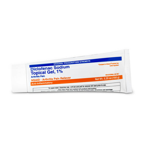 Amazon Basic Care Diclofenac Sodium Topical Gel, 1% (NSAID), Arthritis Pain Reliever for Hand, Wrist, Elbow, Foot, Ankle and Knee Pain Relief, 5.29 oz (150 grams) (Packaging may vary) Amazon Basic CareBuy Supplements Australia