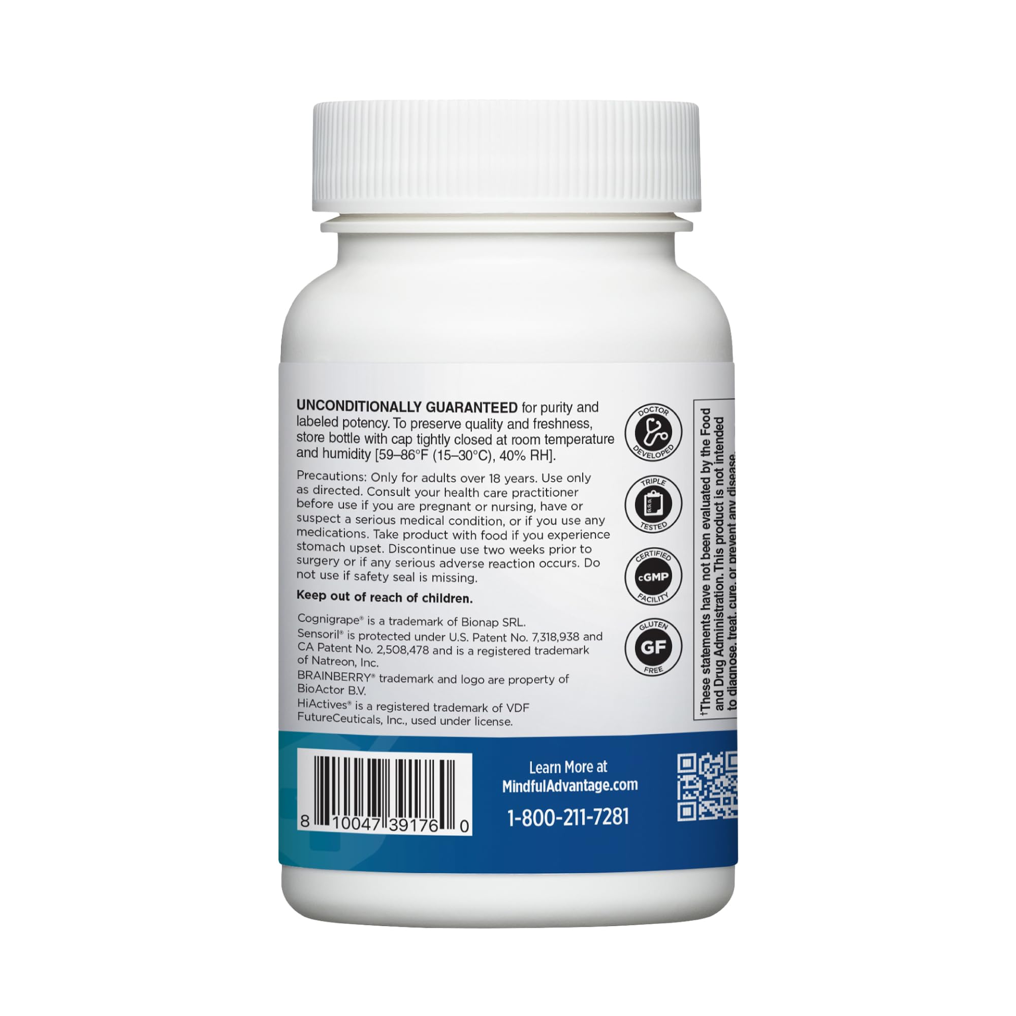 DOCTORS' PREFERRED Mindful Advantage Brain Supplements for Memory and Focus - Boost Memory, Mental Sharpness, Recall & Concentration - 30 Count DOCTORS' PREFERREDBuy Supplements Australia