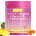 QZQHUA Women's Probiotics Gummies with Slippery Elm – Vaginal Health, Gut Health & pH Balance Support, Pineapple Flavor – Gluten Free, Vegan (30 Servings)（Q2）