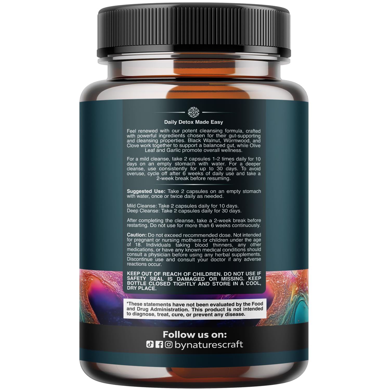 PARA-X Herbal Gut Health Supplement - Immune Support with Black Walnut Wormwood & Cloves - Supports Digestive Health & Gut Health for Women & Men