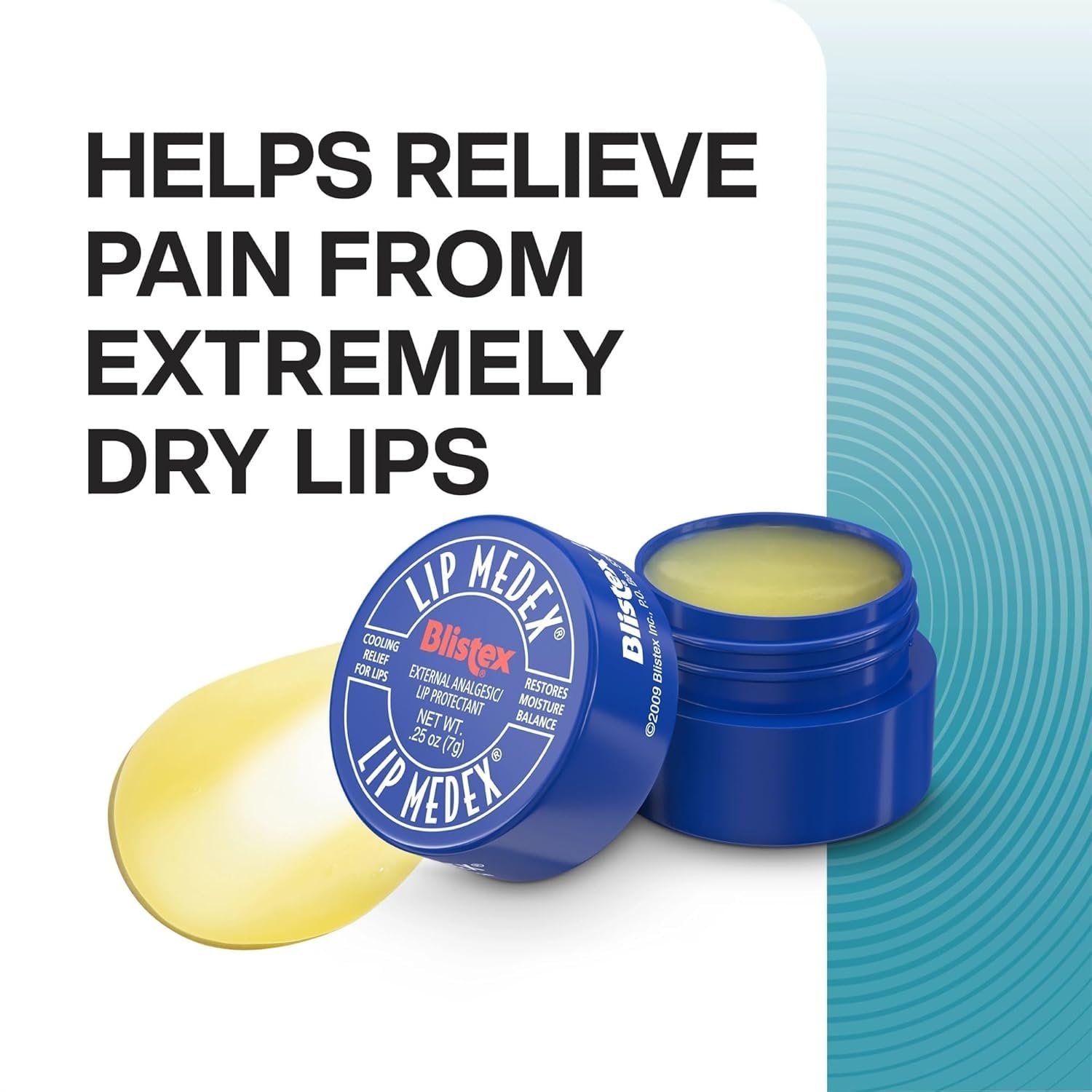 Blistex Lip Medex, 0.25 Ounce, Medicated Relief with Immediate Cooling, Soothes and Protects, Advanced Hydration