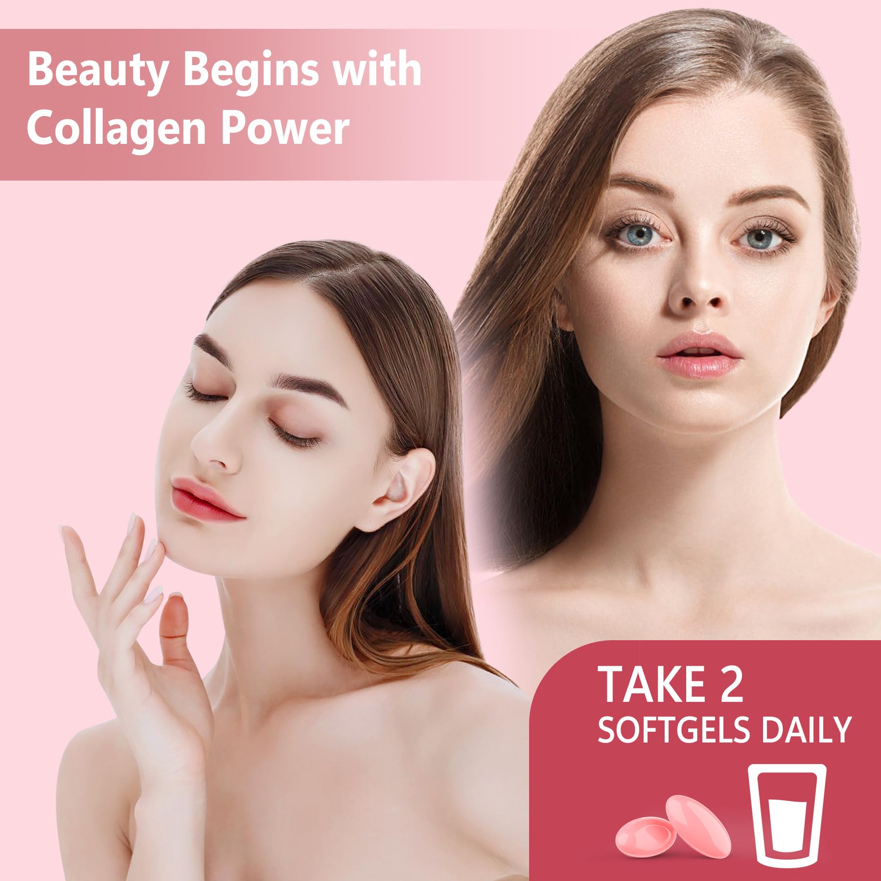 Hydrolyzed Collagen Peptides Pills for Women 2000mg Liposomal Form Type I, II, III, V, X for Optimal Absorption, Multi Collagen Softgels, Collagen Supplements