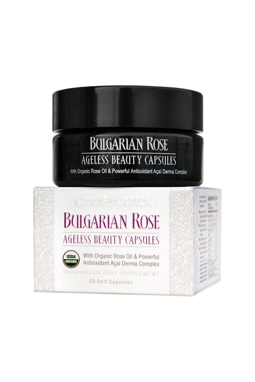 Alteya Organics Bulgarian Rose Ageless Beauty Capsules with Bulgarian Rose Oil and Antioxidant Acai Derma Complex - 30 Servings Alteya OrganicsBuy Supplements Australia