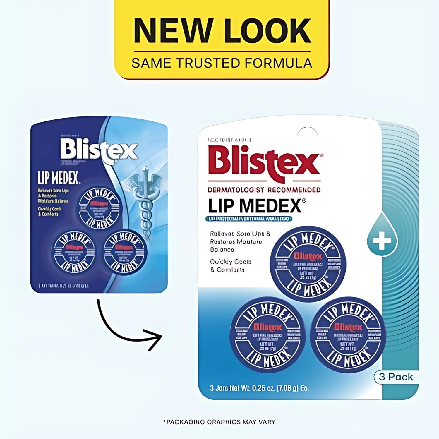 Blistex Lip Medex, 0.25 Ounce, Medicated Relief with Immediate Cooling, Soothes and Protects, Advanced Hydration