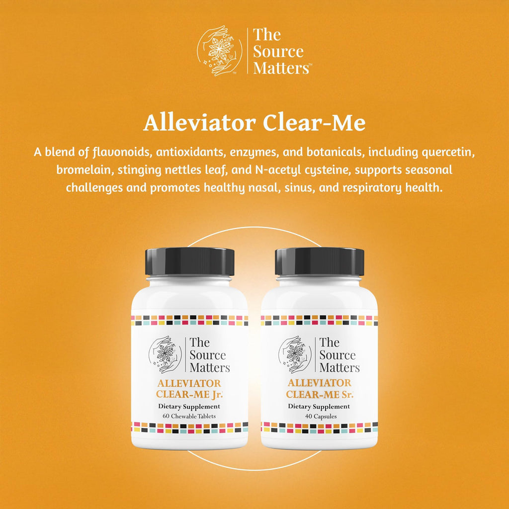 The Source Matters Alleviator Clear-ME SR Seasonal Allergy Relief and Immune Support | Quercetin, Bromelain, Stinging Nettles, NAC, and Vitamin C (40 Capsules) THE SOURCE MATTERS buy supplements Au