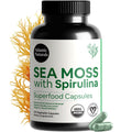 Atlantic Naturals Sea Moss with Spirulina Superfood Capsules - Multivitamin Supplement Supports Healthy Iron and Immune Health, Alternative to Seamoss Gel and Powder