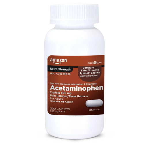 Amazon Basic Care Extra Strength Pain Relief, Acetaminophen Caplets, 500 mg, 200 Count Amazon Basic CareBuy Supplements Australia