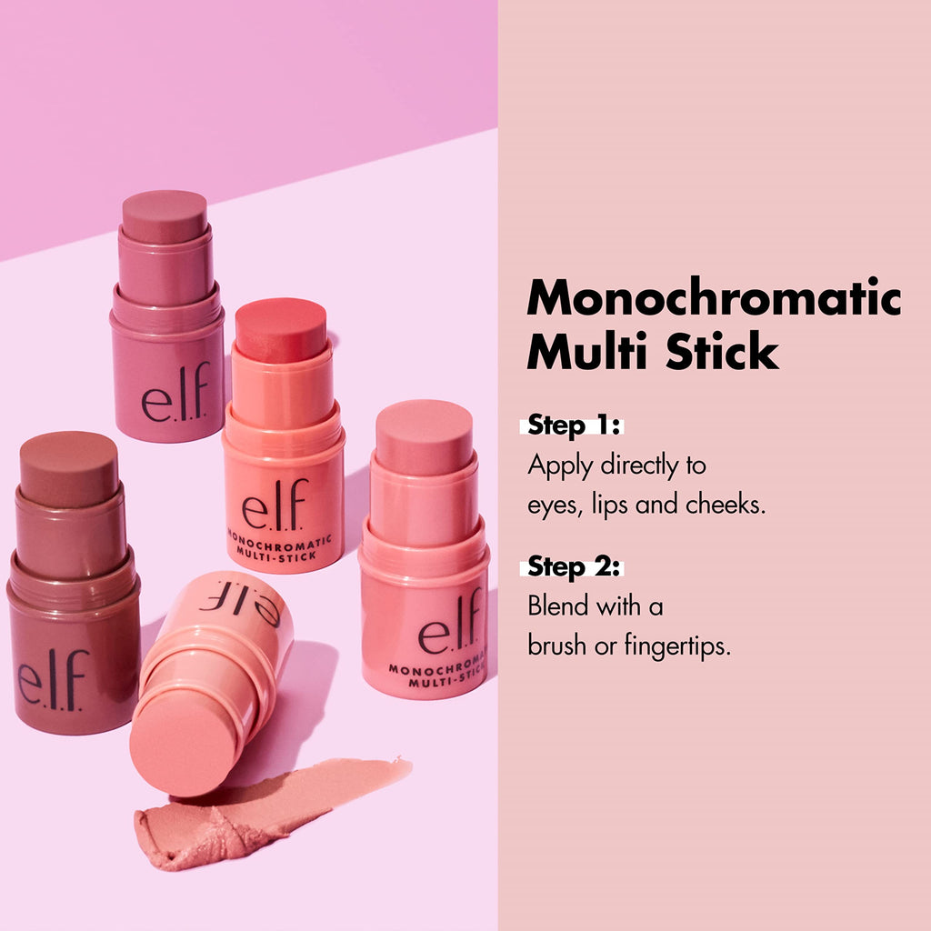 e.l.f. Monochromatic Multi Stick, Travel-Sized Luxuriously Creamy & Blendable Color For Eyes, Lips & Cheeks, Vegan & Cruelty-Free, Bronzed Cherry, 0.17 Oz e.l.f.Buy Supplements Australia