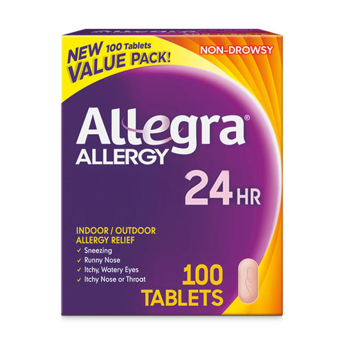 Allegra Adult 24-Hour Allergy Relief Tablets, Non-Drowsy Indoor and Outdoor Allergy Medicine, 180 mg Fexofenadine HCI Antihistamine Pill, 100-Count Allegra buy supplements Au