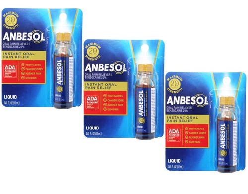 Anbesol Maximum Strength Liquid, 0.41 Fluid Ounce (Pack of 3) YEGEBuy Supplements Australia