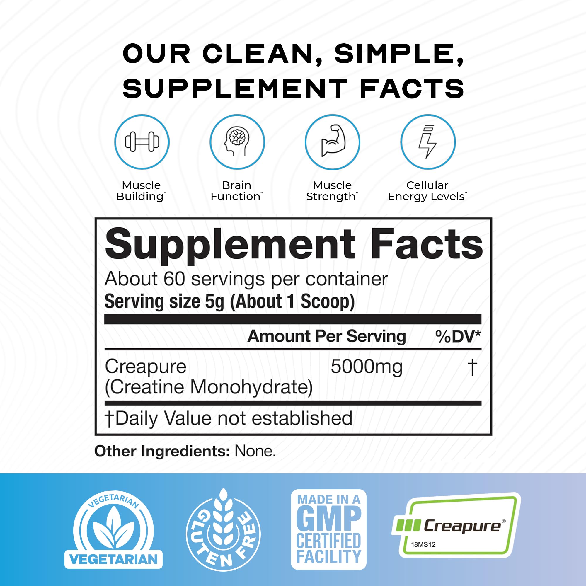 Muscle Feast Creapure Creatine Monohydrate Powder, Vegan Keto Friendly Gluten-Free, Mass Gainer, Muscle Recovery Supplement and Trusted Creatine for Muscle Growth, Creatine Powder, Unflavored, 300g Muscle Feast buy supplements Au