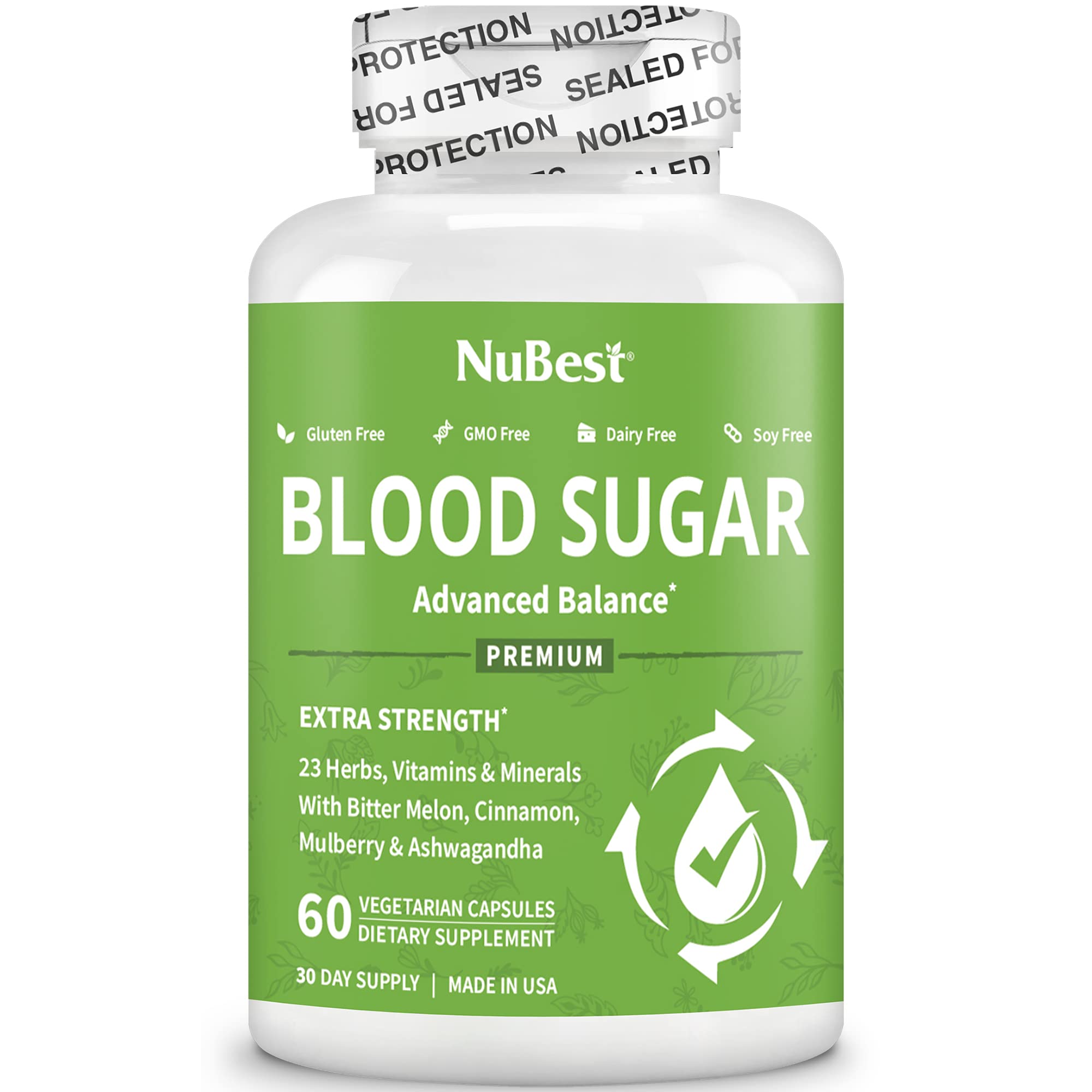 Blood Sugar - Advanced Formula with Bitter Melon, Ashwagandha, Cinnamon, Chromium, Magnesium, Vitamins, Alpha Lipoic Acid, Cayenne Pepper & More