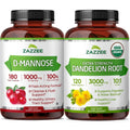 Zazzee Urinary Tract Cleanse & Detox Bundle | USDA Organic Dandelion Root Extract Capsules Plus D-Mannose 1000mg Capsules for UT & Bladder Cleansing ZazzeeBuy Supplements Australia