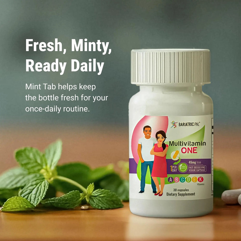 BariatricPal Multivitamin ONE 1 per Day! Bariatric Multivitamin Capsule with 18 mg of Iron | Easy to Swallow Capsule | BariatricPal