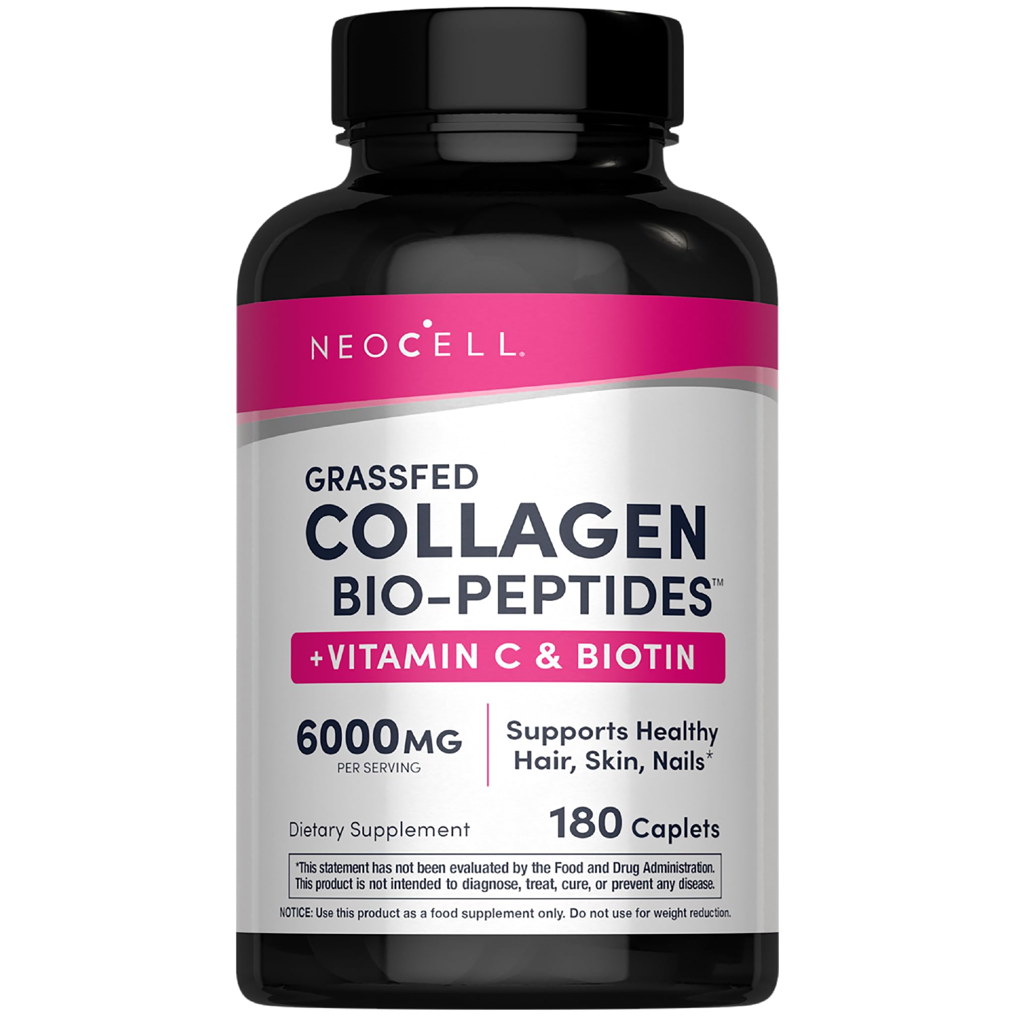NeoCell Collagen Peptides Pills | 180 Tablets | with Vitamin C and Biotin | Grass Fed Bovine | Hair, Skin, & Nails | for Women and Men NeoCell buy supplements Au