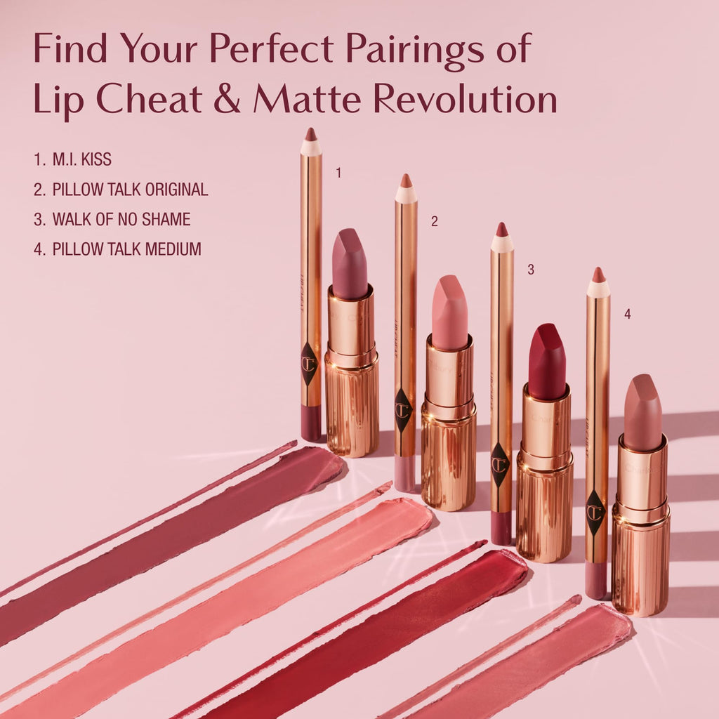 Charlotte Tilbury Lip Cheat Lip Liner Pencil - Gives Lips a Fuller-Looking, Defined Pout - Enriched with Jojoba Oil & Hyaluronic Acid - Waterproof, Smudge-Proof & Transfer-Proof - Pillow Talk Medium Charlotte TilburyBuy Supplements Australia