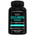 Vital Vitamins Multi Collagen for Women & Men - Type I, II, III, V, X - Grass Fed, Non-GMO - 150 Capsules Vital Vitamins buy supplements Au