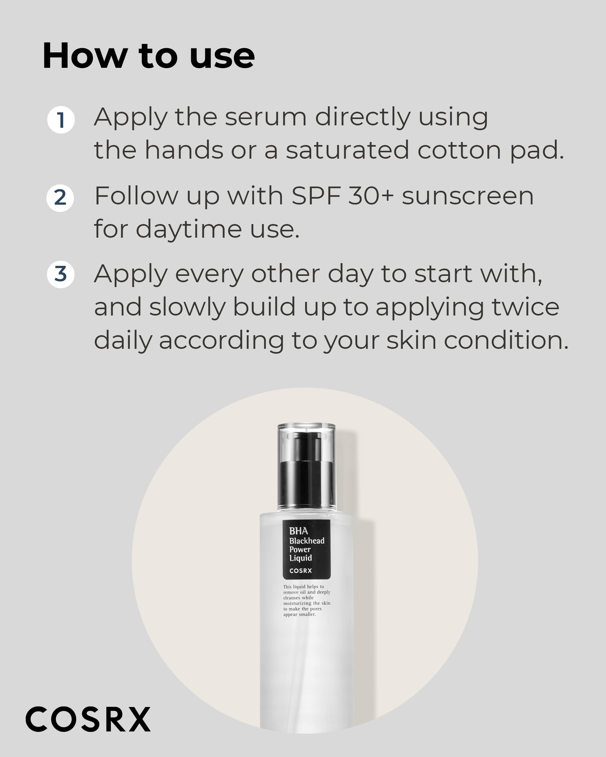 COSRX Niacinamide 2% + BHA 4% Blackhead Exfoliant Toner 3.38 fl.oz / 100ml, Korean Toner, Blackhead Remover